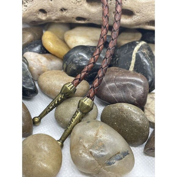 Valentine Til Death Do Us Part Sugar Skull Mexican Bolo Tie Skeleton Mens Women - Picture 9 of 15